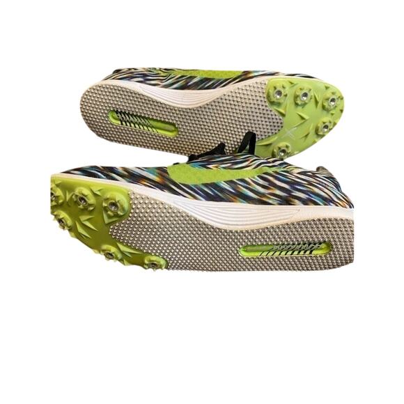 Women's 10.5 NIKE Rival D Running Spike Racing Running Shoe Colorful Neon Track - Picture 7 of 8